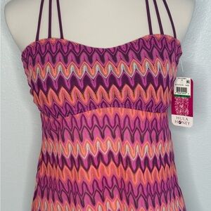 Hula Honey Tankini in Purple and Pink | New with Tags, Size Large